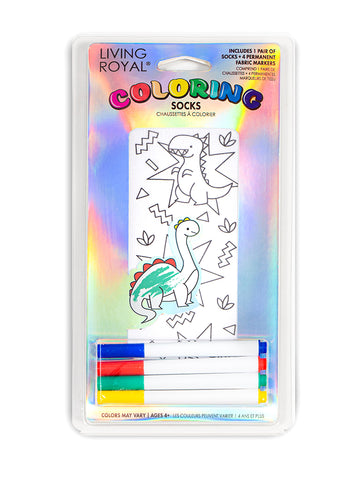 Dino Daze Coloring Socks